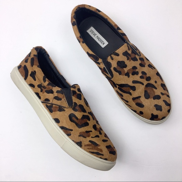 steve madden leopard print slip ons